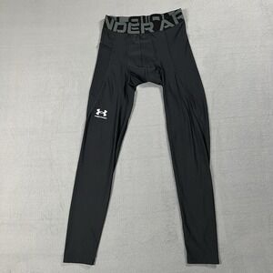 Under Armour Pants Mens M Black Compression Heatgear Media Pocket Gym Training